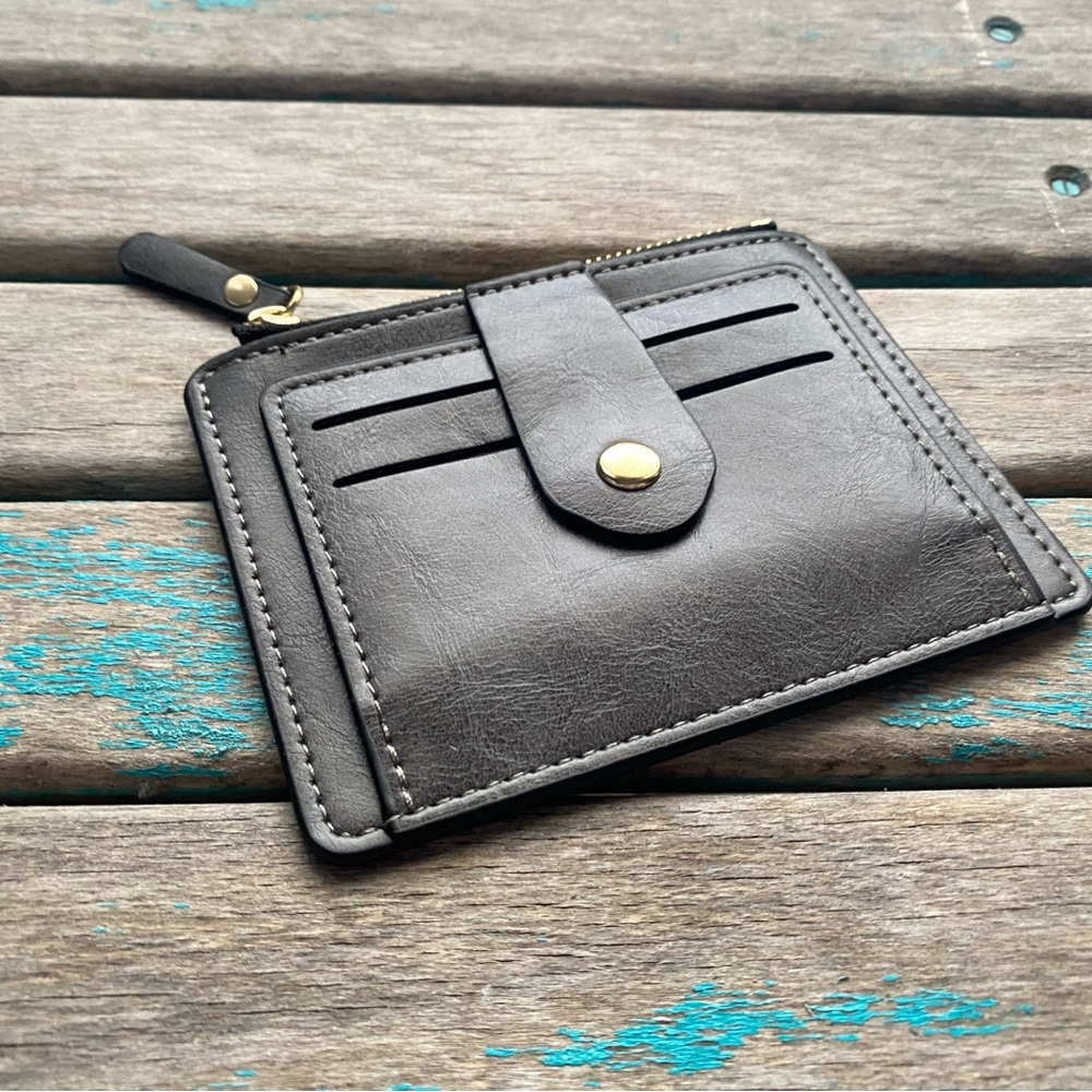 Grey Wallet - With Zippered Section- Wallet- NEW “I AM ENOUGH”